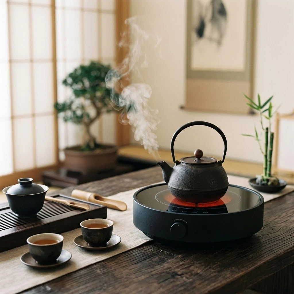 電陶爐現代煮水，安全清潔 | Ceramic stove for modern safe boiling