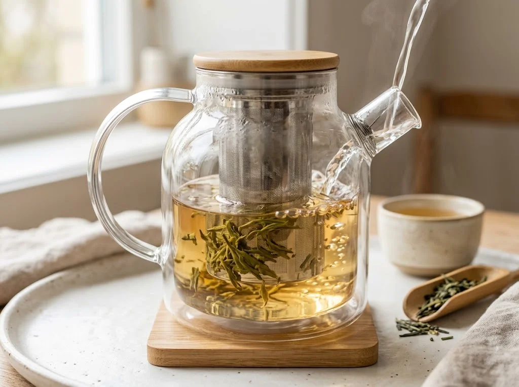 雙層玻璃濾壓茶杯 — Double wall glass infuser teacup